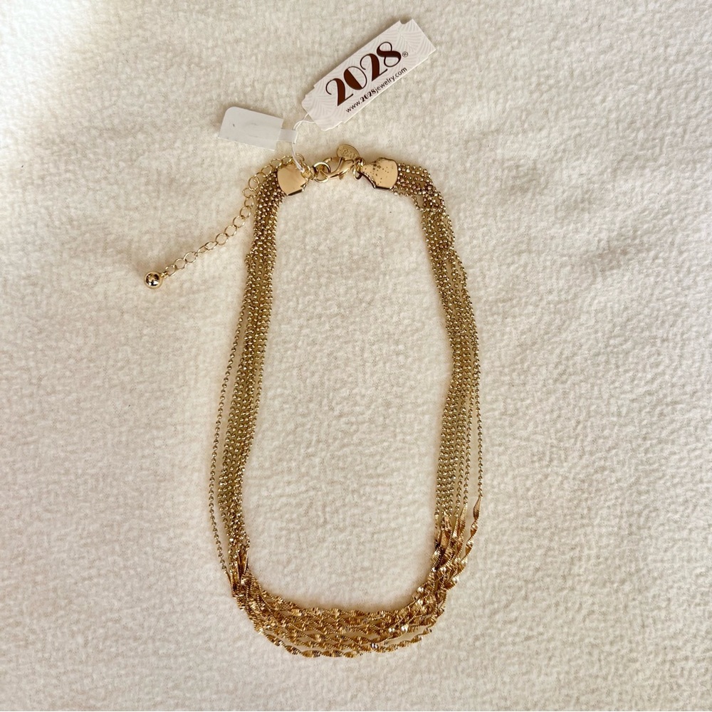 2028 Jewelry women gold tone necklace